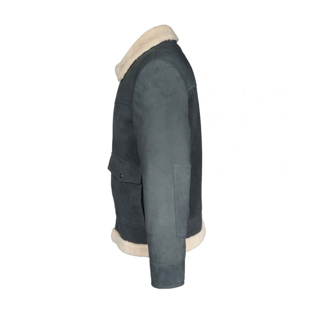 Saint Navy Men Leather Jacket