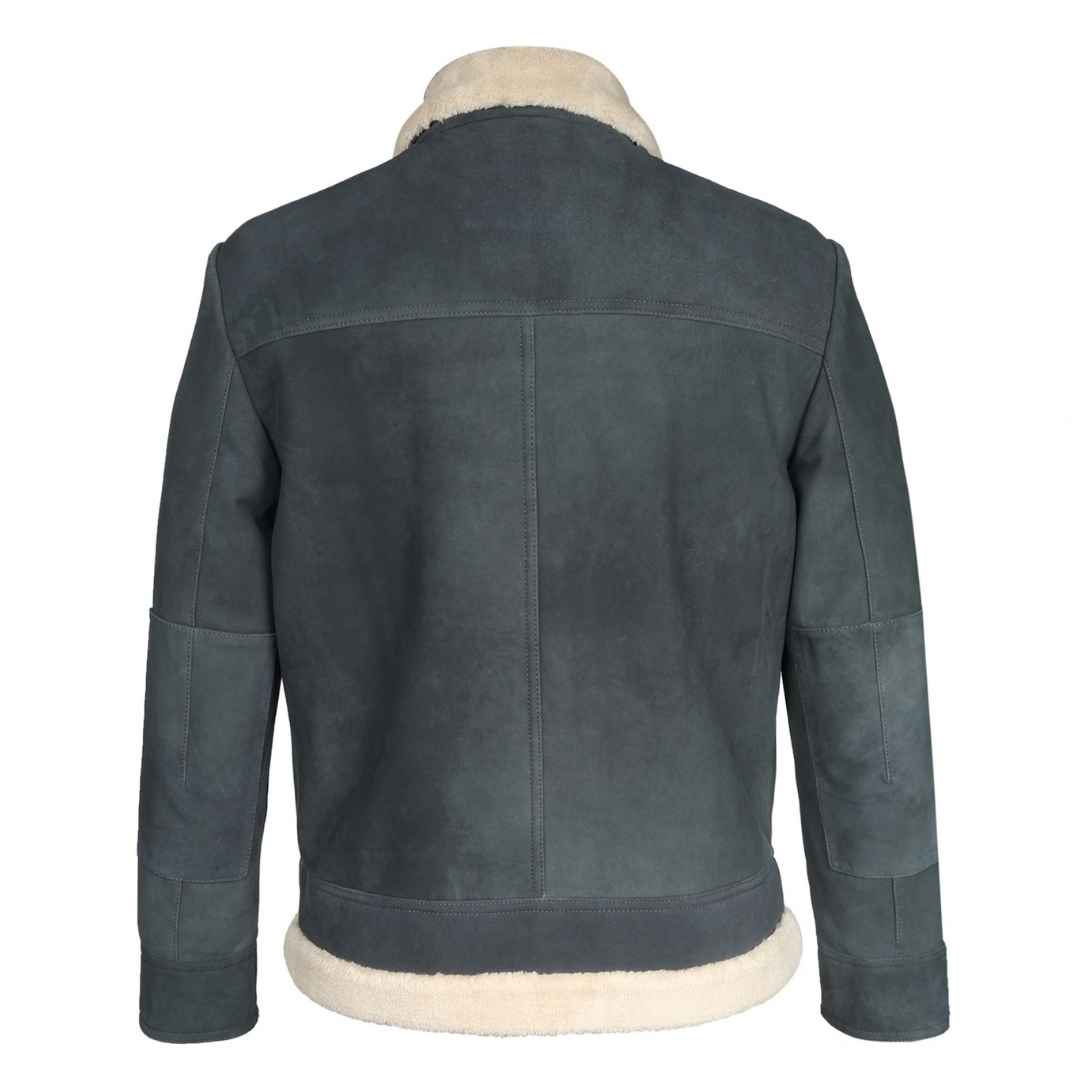 Saint Navy Men Leather Jacket