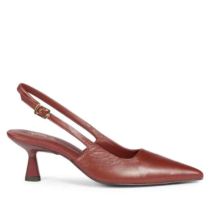 Saint Cynara Merlot Sling Back Kitten Heel Pumps