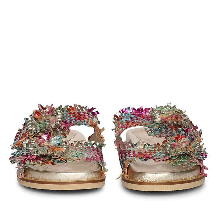 Saint Nuala Diamante Multi Woven Leather Sandals