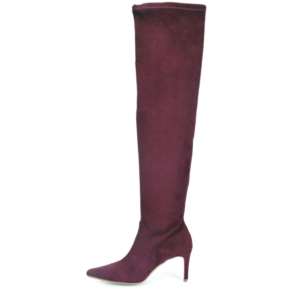 Purple knee-high boot online