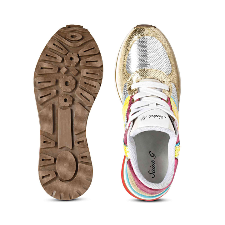 Saint Edana Multi Color Leather Sneakers