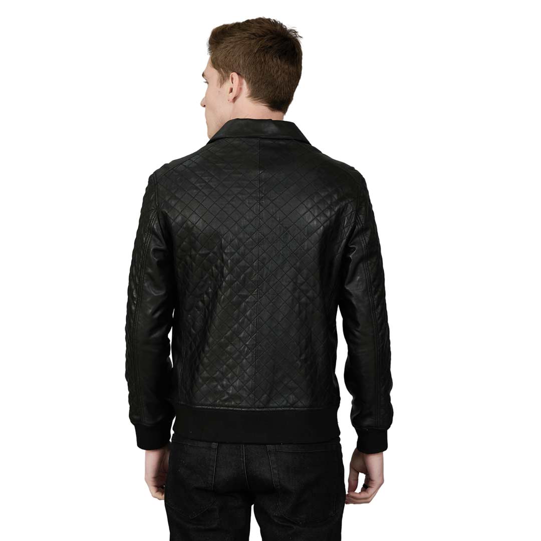 Saint Chevy Black Leather Men's Jackets