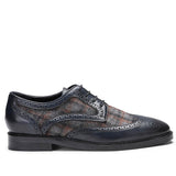 Saint Faustin Navy Leather Lace Up Brogue