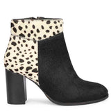 Saint Marin Black & White Leather Studded High Ankle Boots