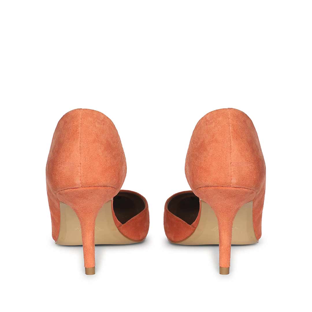 Saint Layla Orange Suede Leather Pumps