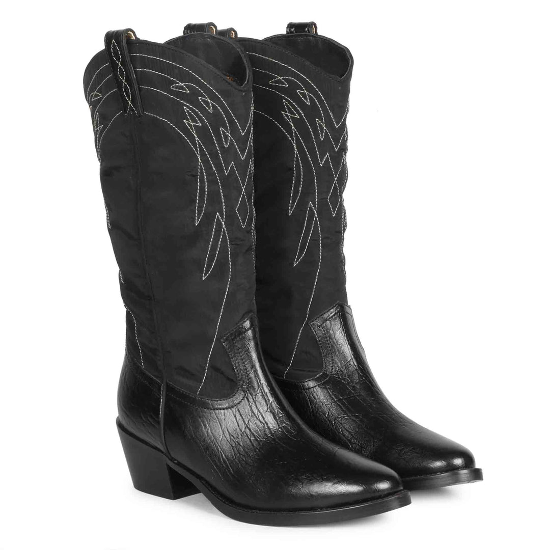 Genuine Leather Saint Elodie Boots - Cobalt Cowboy Style