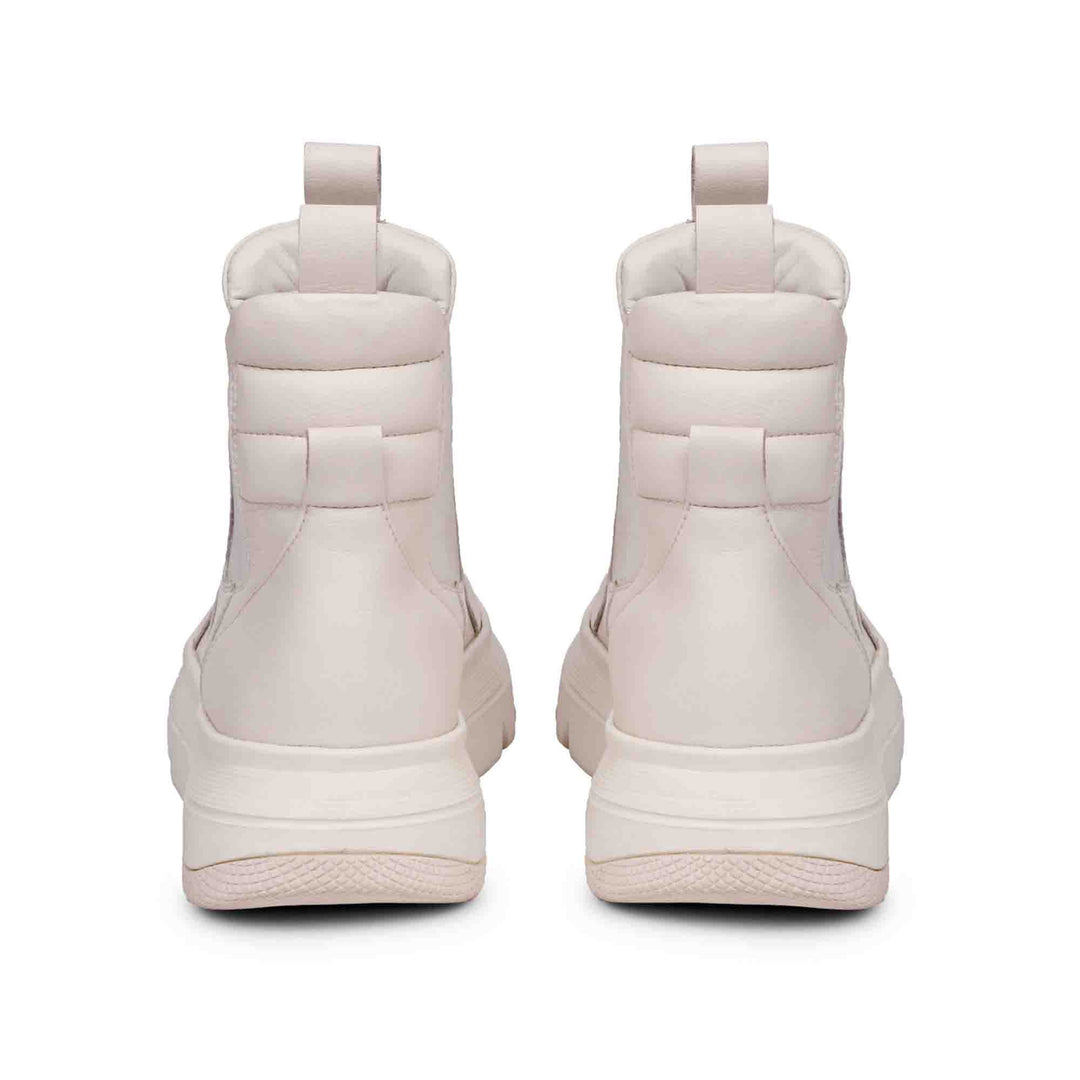 Sleek Saint Heather White Leather Sneakers - Timeless style meets comfort in these chic white leather sneakers for a modern, fashionable look