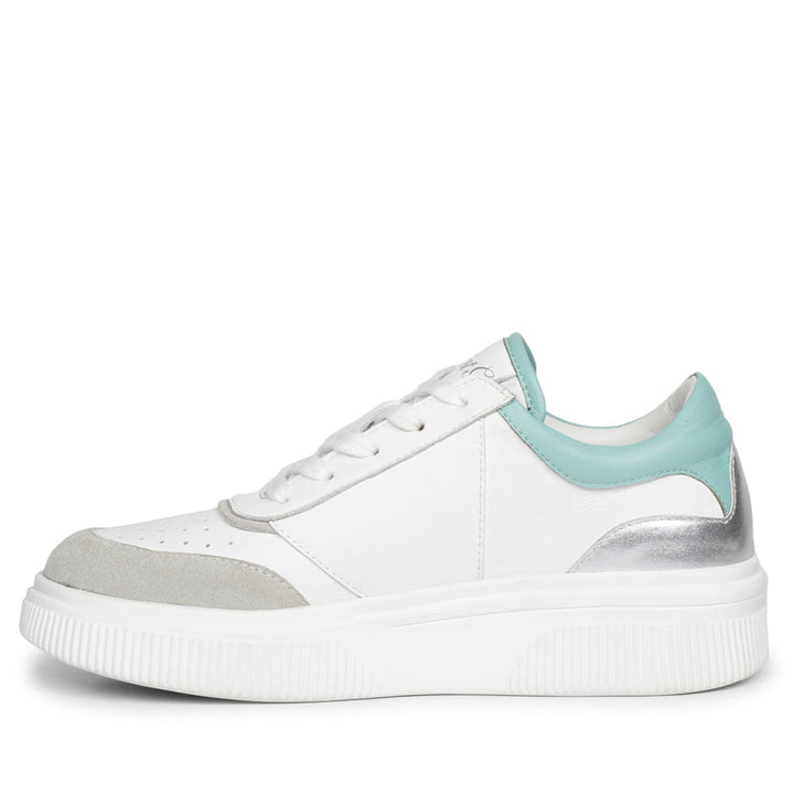 Saint Aloisia Mint Sneakers - Fashion-forward leather footwear for a fresh and modern vibe.