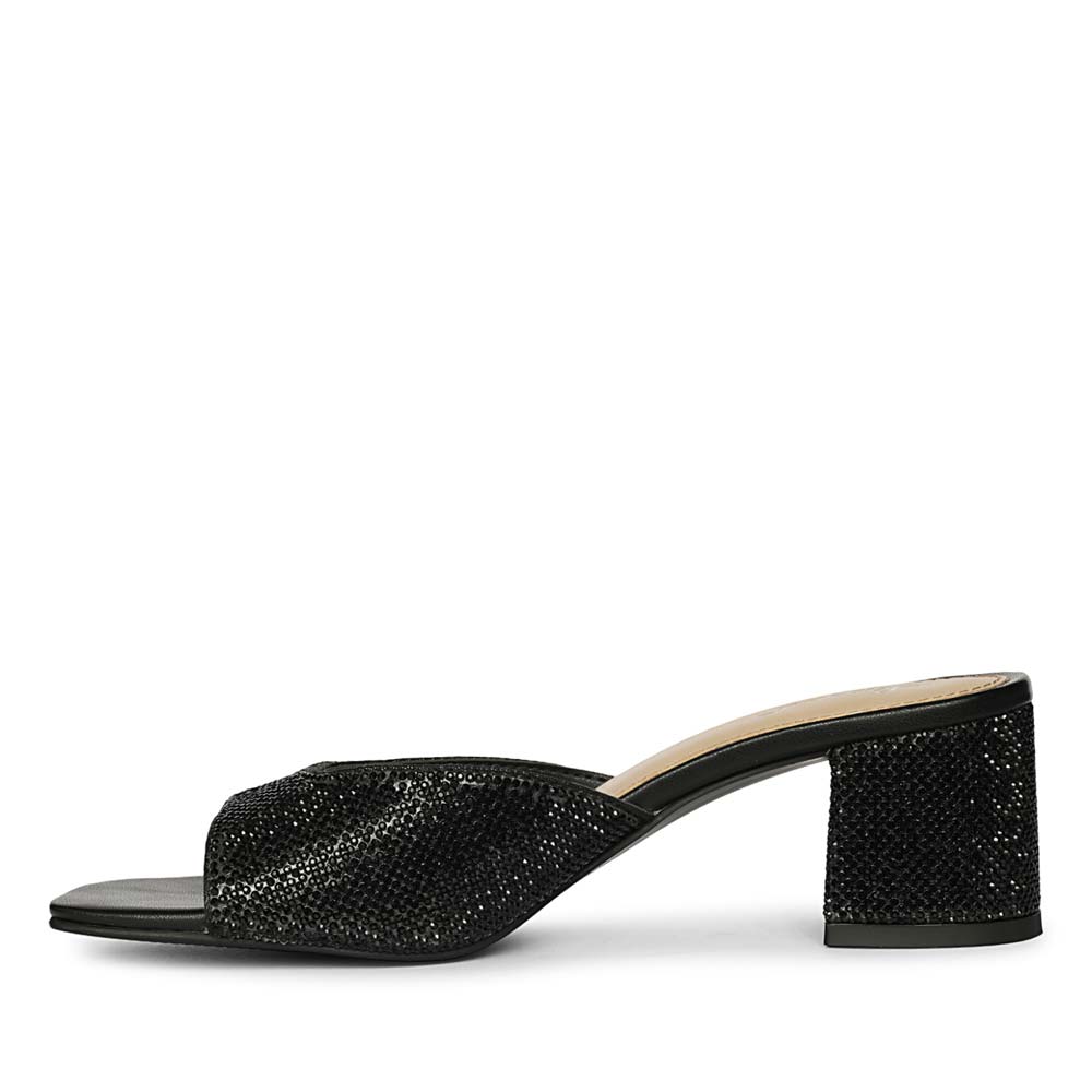 Saint Leslie Black Crystal Heels