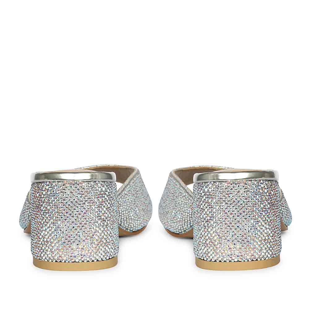 Saint Leslie Multi Crystal Silver Heels