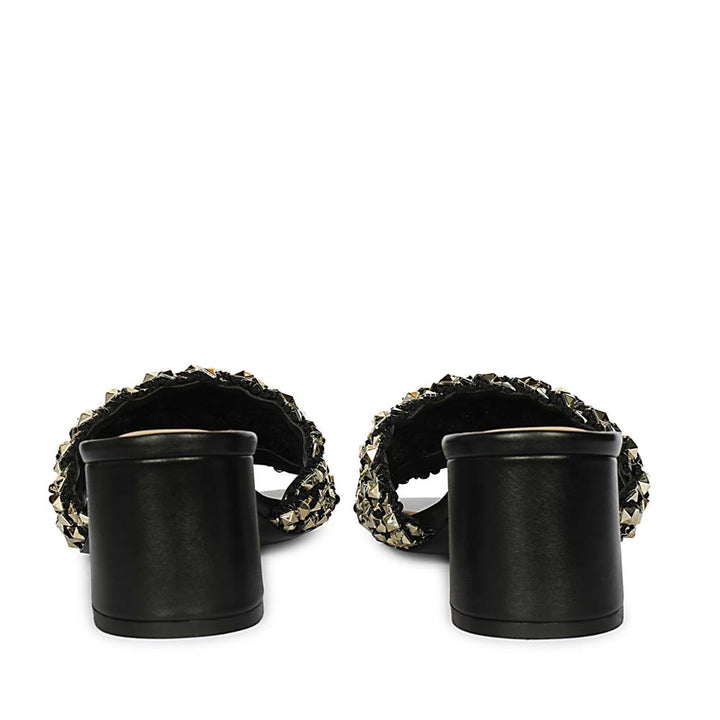 Saint Winnie Stud Embellished Leather Block Heels