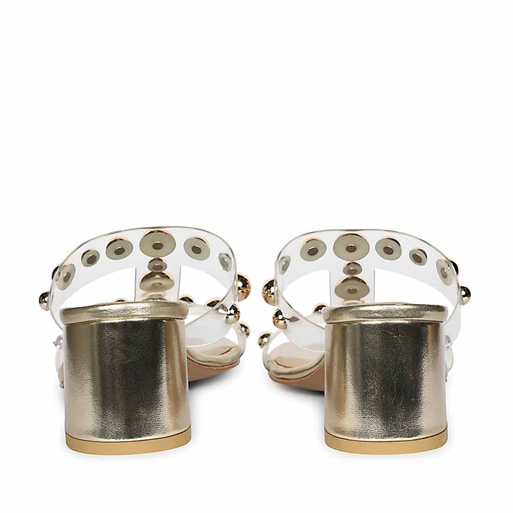 Saint Ottilie Stud Embellished Platin Block Heels