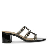 Saint Norma Stone Embellished Black Block Heels