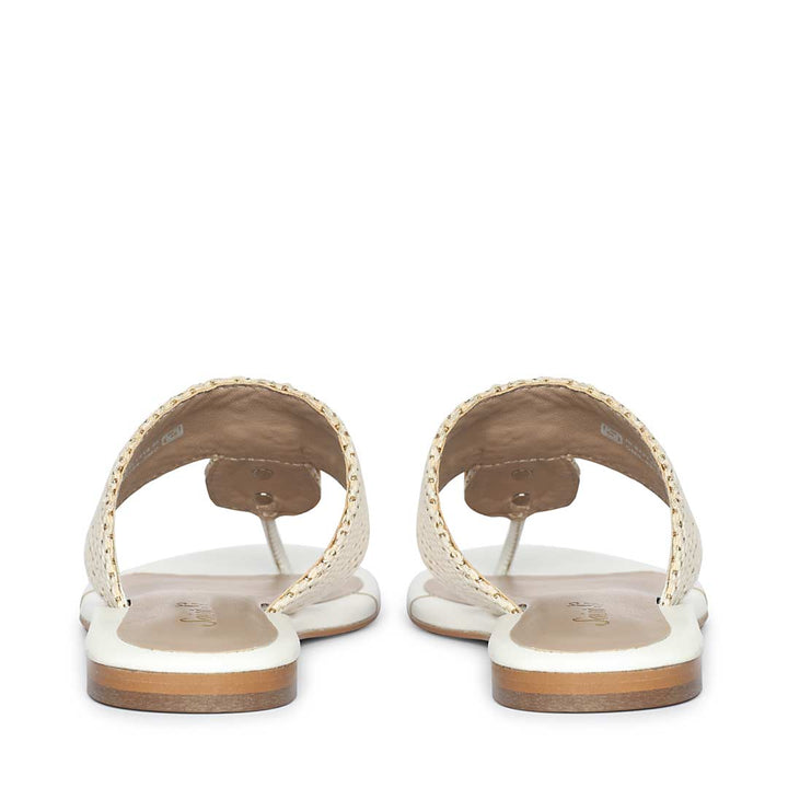 Jeweled White Flat Sandals Online