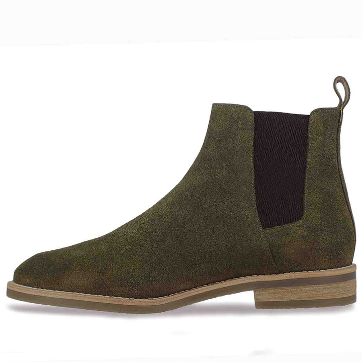 Saint Grimoald  Olive Suede Chelsea boot - SaintG