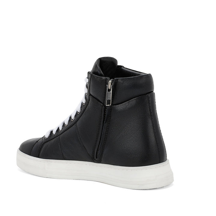 Saint Artemas Black Handcrafted Leather Sneakers