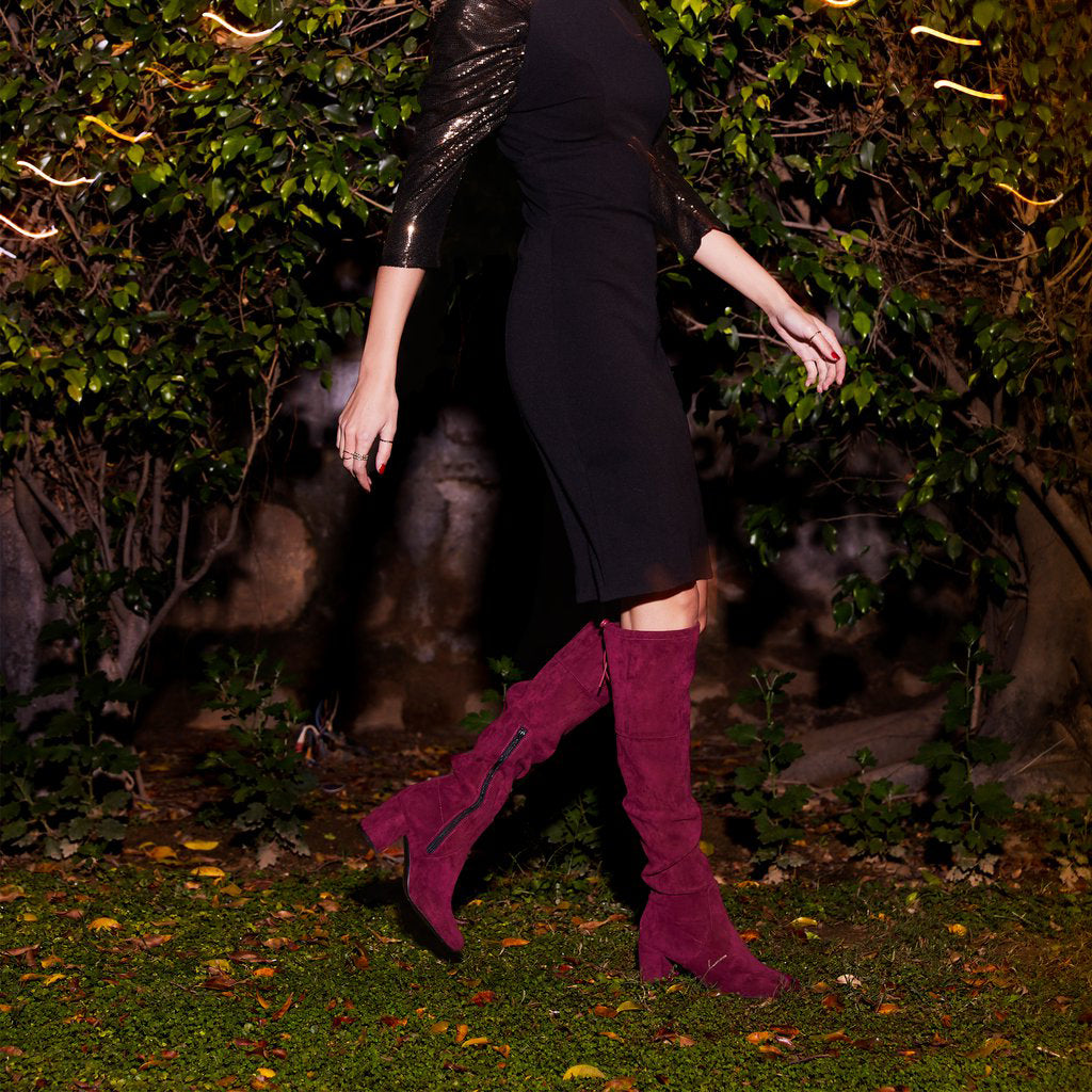 club dress with thigh high boots Club Dresses with Knee High Boots