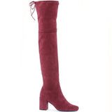 Saint Luisa Maroon Stretch Suede Above The Knee thigh high Boots