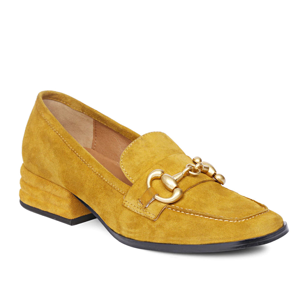 Jenny Mustard Leather Handcrafted Shoes