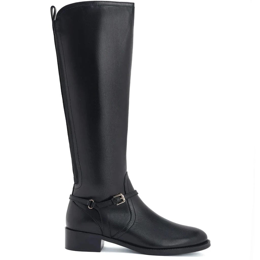Saint Drusilla Black Leather Knee High Boots - SaintG US