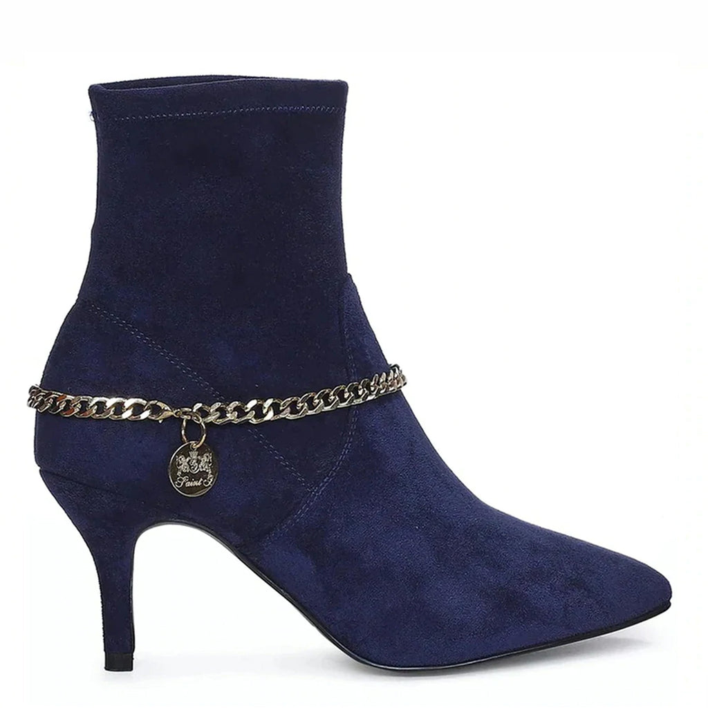 Stretch suede 2024 ankle boots