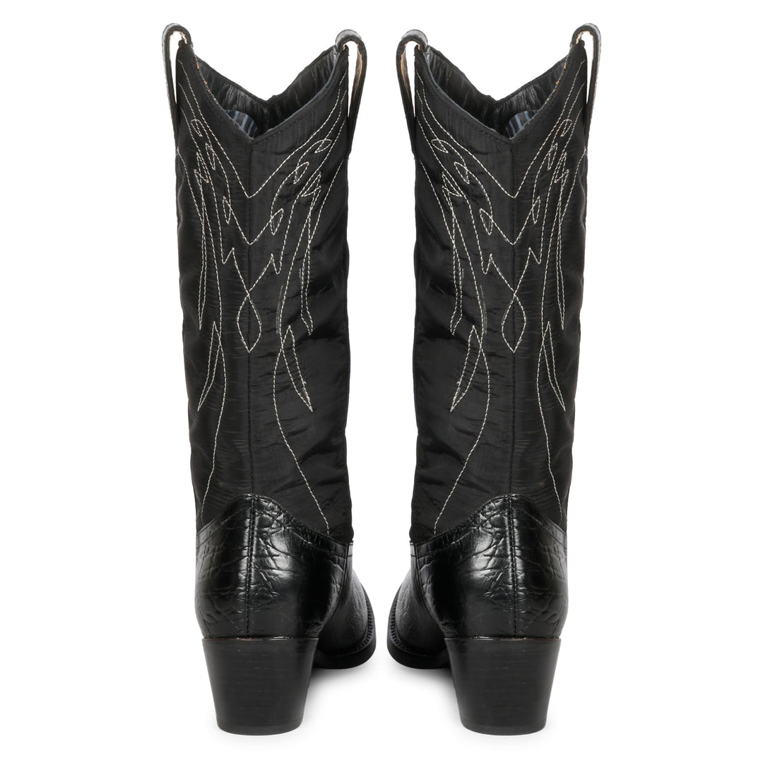 Saint Annette Stitched Leather Handcrafted Cowboy Boots