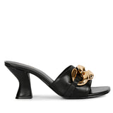 Melissa Black Gold Metallic Chain Heeled