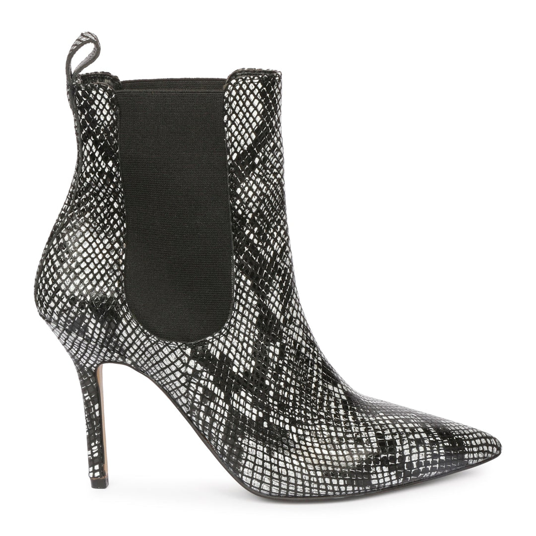 Saint Willow Grey Leather Snake Print Ankle Boot