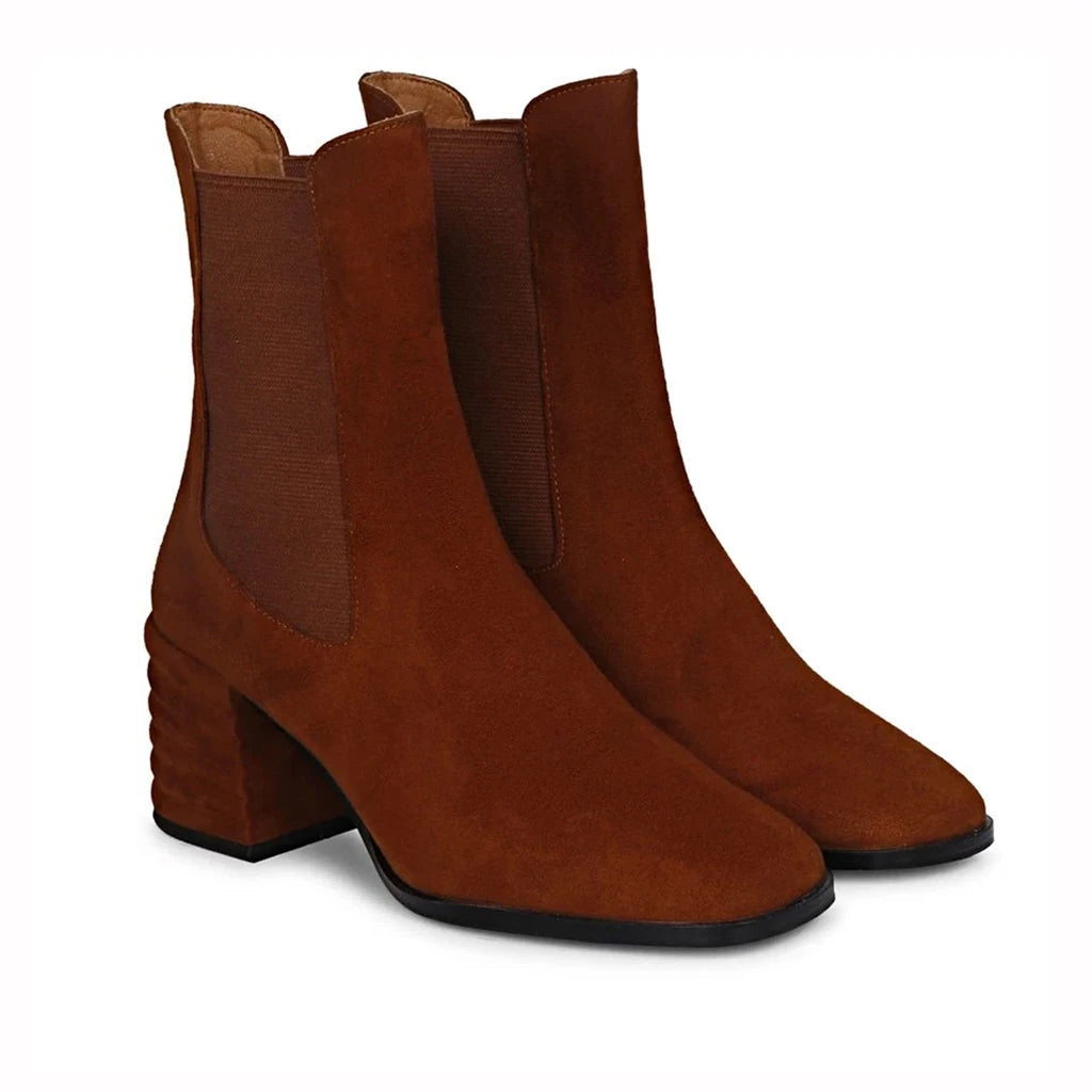 Cognac suede hotsell ankle boots