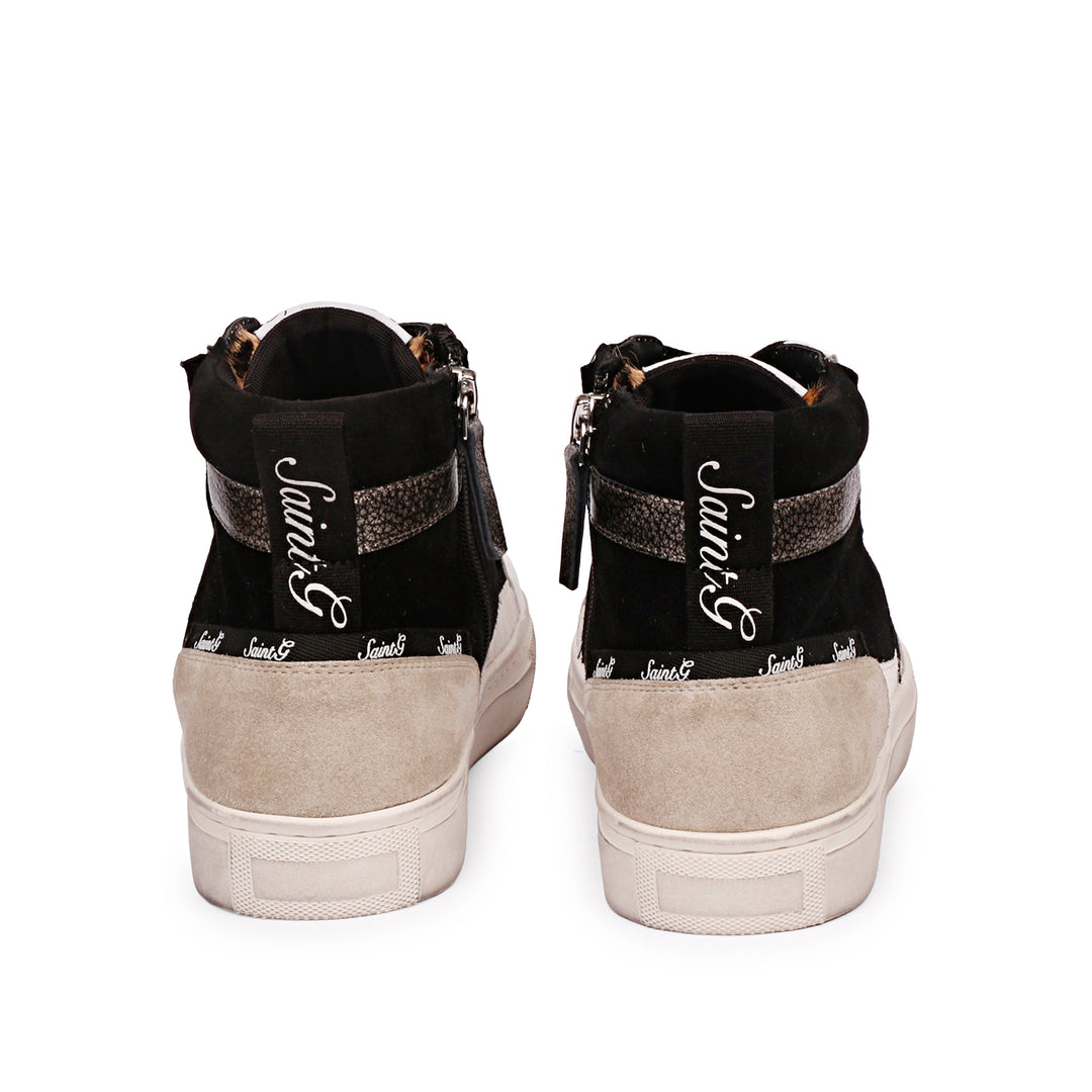 Ellyse Black Leather Sneakers