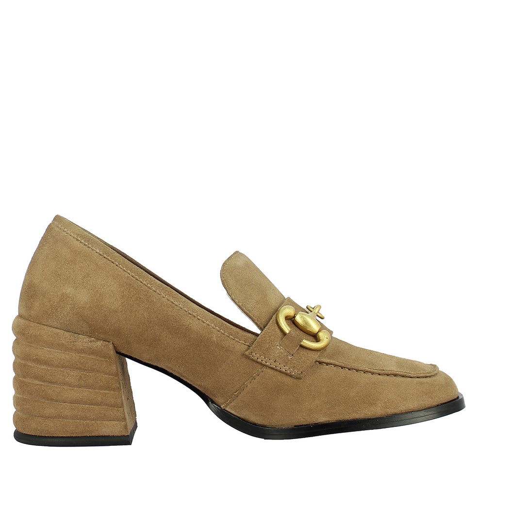 Valentina Taupe Suede Leather Handcrafted Shoes