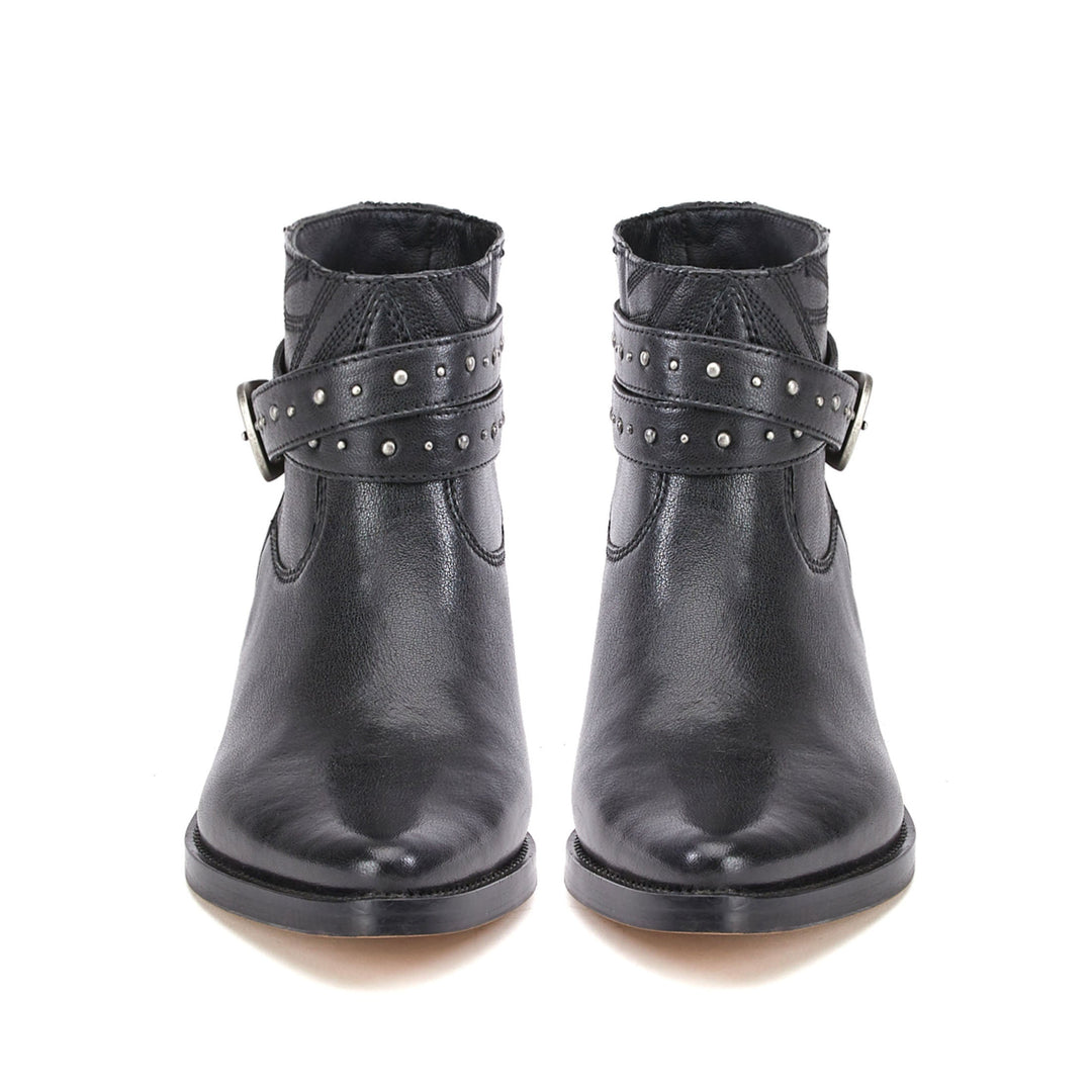 Saint Adrienne Black Leather Ankle Boot - SaintG