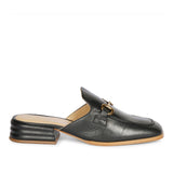 Salvie Black Leather Mule