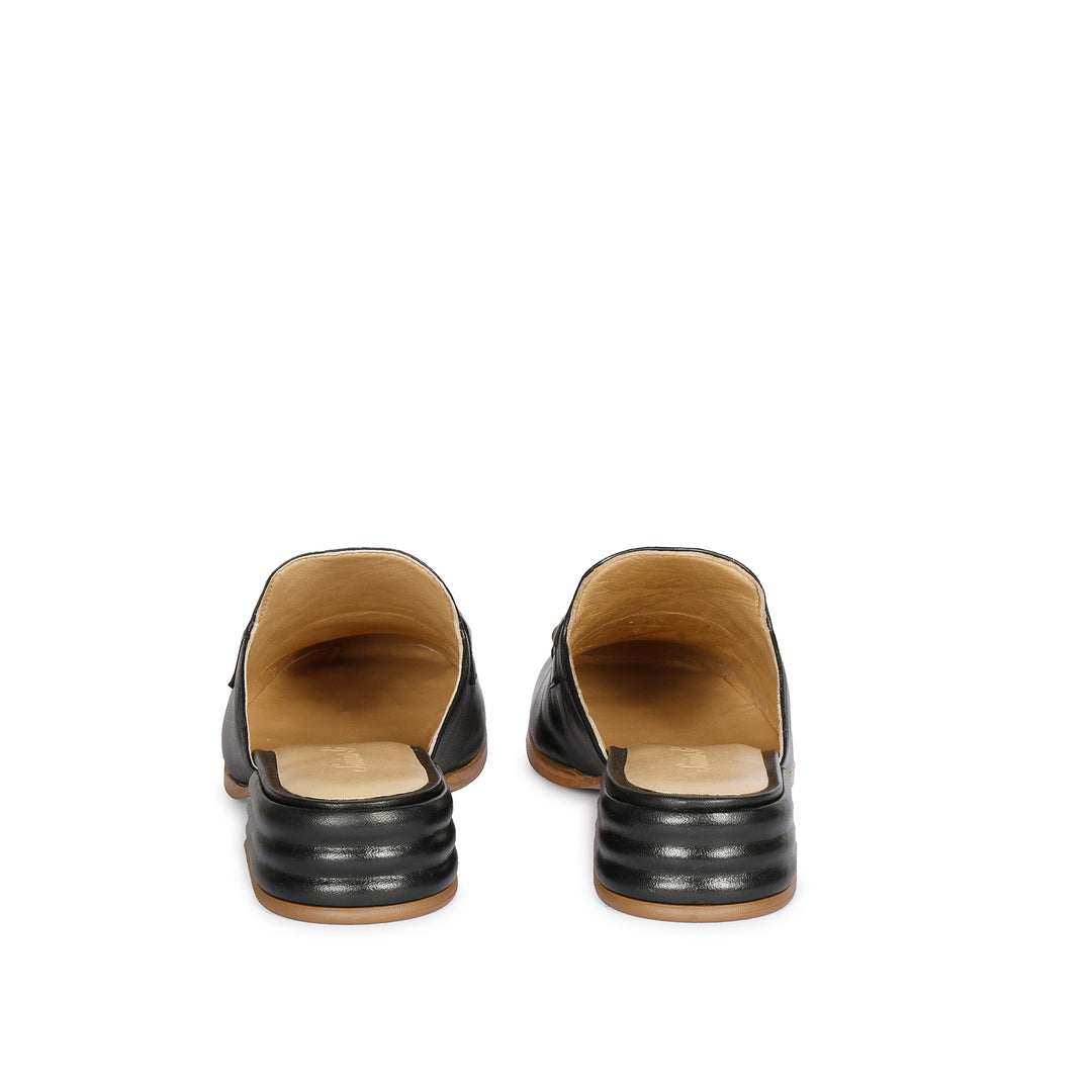 Mules Black Mules Leather Sandals Leather Mules Flat 