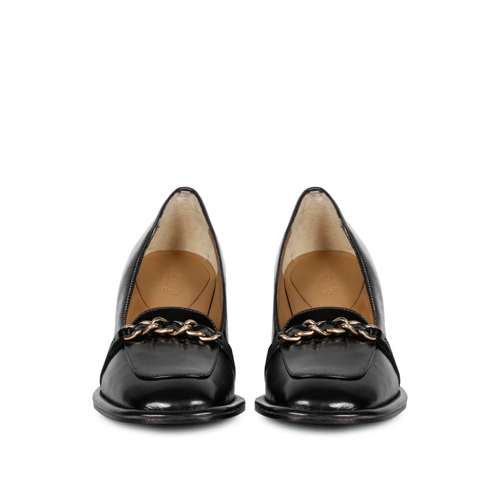 Saint Mirielle Black Patent Leather Handcrafted Moccasins