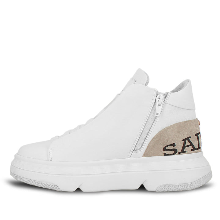 Saint Dafne White Leather Handcrafted Sneakers
