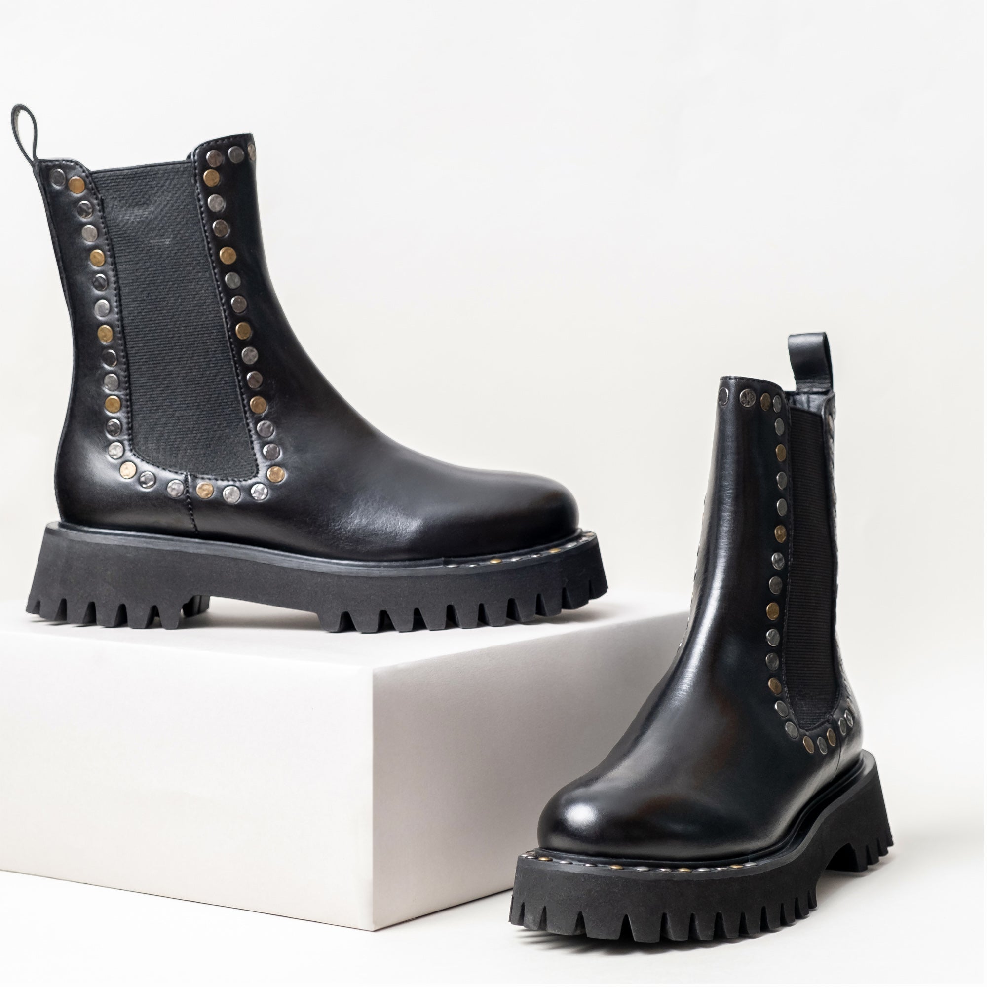 Studded ankle shops chelsea boots