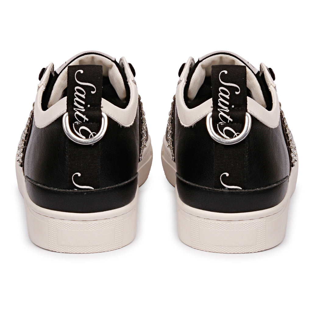 Janet Black Leather Sneakers