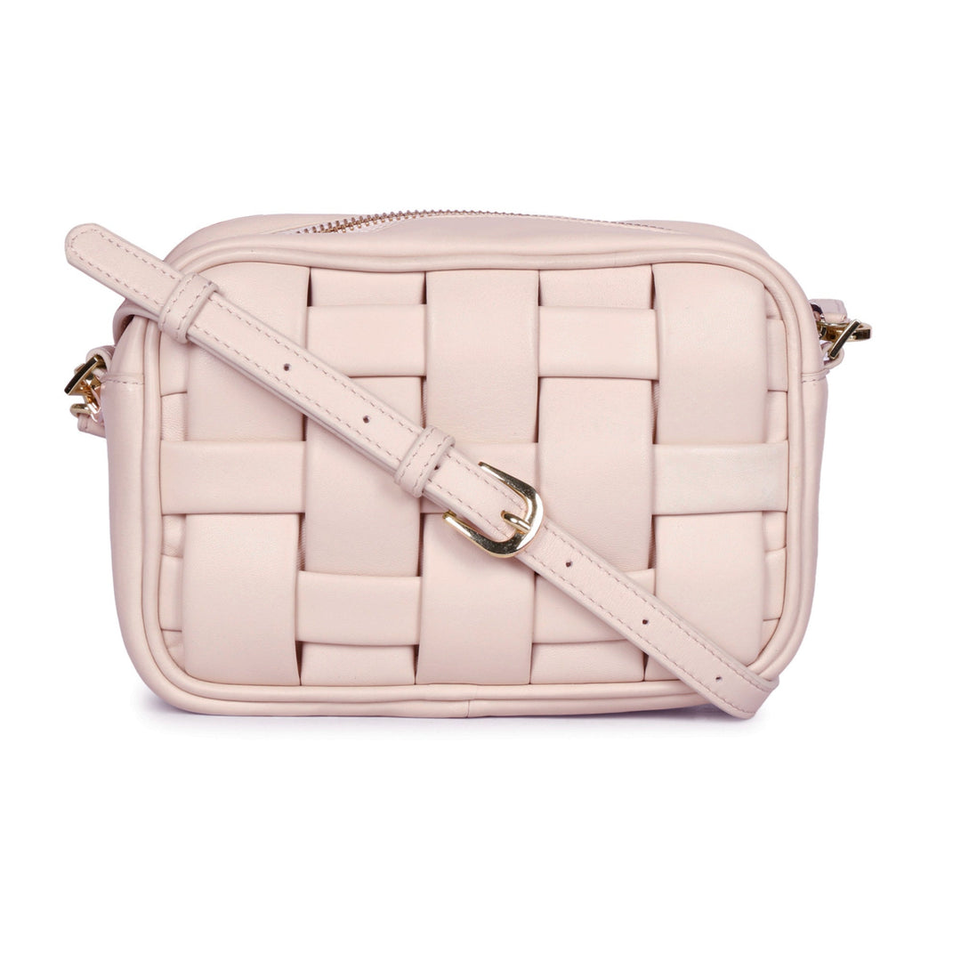 Bennet Pink Blush Leather handcrafted Cross Body Sling Bags