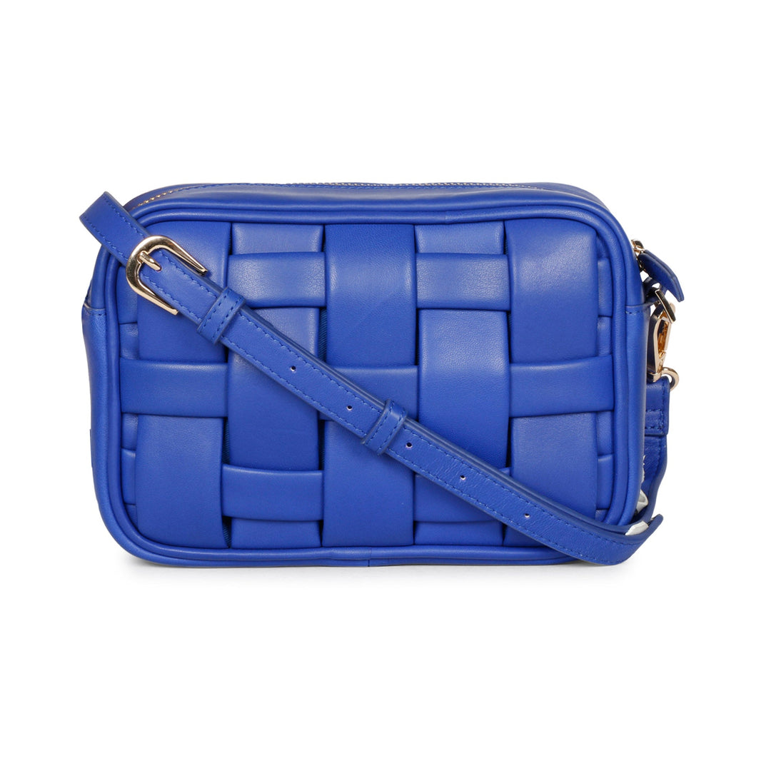 Bennet Blue Leather Handcrafted Cross Body Sling Bags
